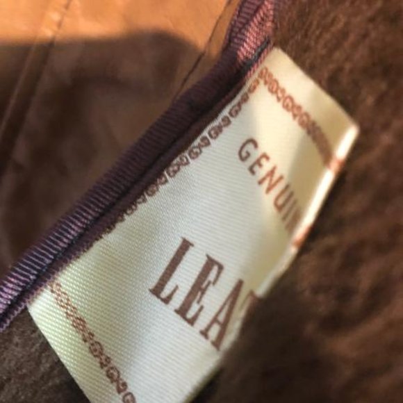 Vintage 60s-70s Beau Breed Cafe Racer Leather Jacket Brown size 44 - Picture 8 of 10